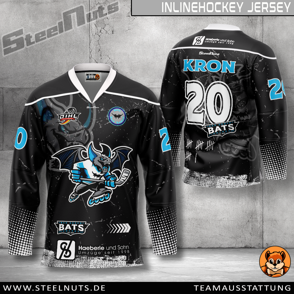 Bats Inlinehockey Trikot schwarz